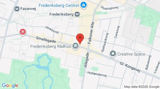 Commercial properties for rent i Frederiksberg - kort over placeringen