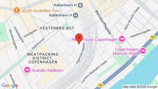 Commercial properties for rent i Vesterbro - kort over placeringen