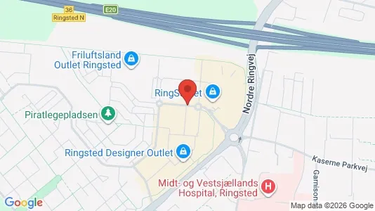 Commercial properties for rent i Ringsted - kort over placeringen