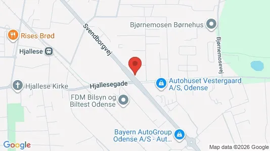 Commercial properties for rent i Odense S - kort over placeringen