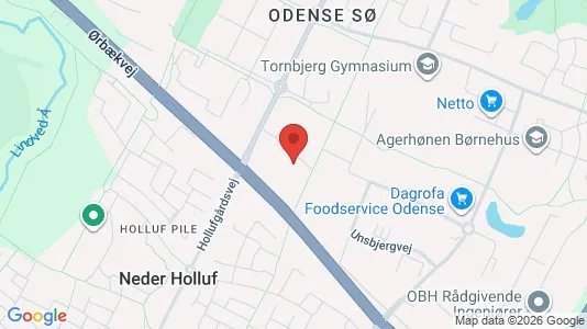 Liikekiinteistöt Vuokrattavana i Odense SØ - kort over placeringen