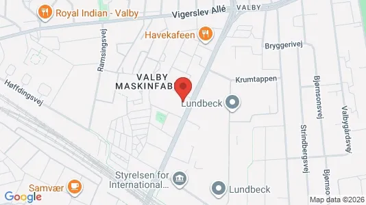 Commercial properties for rent i Valby - kort over placeringen