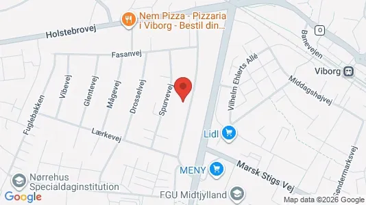 Commercial properties for rent i Viborg - kort over placeringen