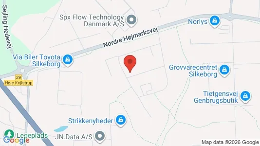 Commercial properties for rent i Silkeborg - kort over placeringen