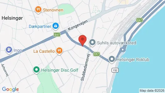 Commercial properties for rent i Helsingør - kort over placeringen