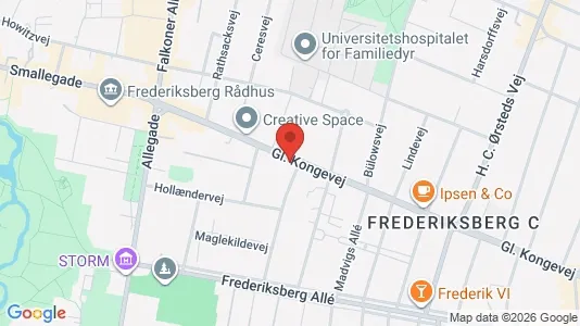 Commercial properties for rent i Frederiksberg C - kort over placeringen
