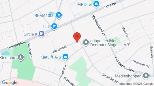 Nieruchomości komercyjne Do wynajęcia i Slagelse - kort over placeringen