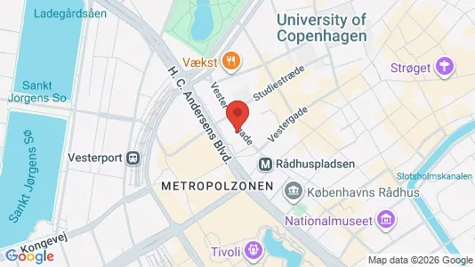 Commercial properties for rent i Vesterbro - kort over placeringen