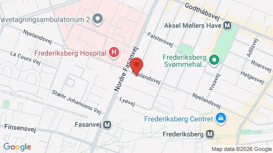 Commercial properties for rent i Frederiksberg - kort over placeringen