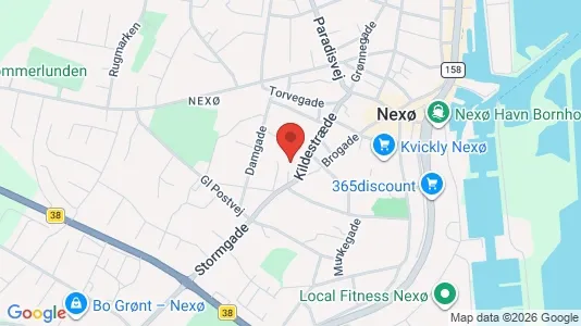 Lokaler til leje i Nexø - kort over placeringen