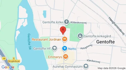 Företagslokaler för uthyrning i Gentofte - kort over placeringen