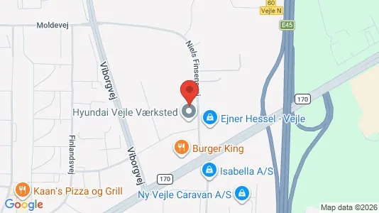 Lokaler til leje i Vejle Centrum - kort over placeringen