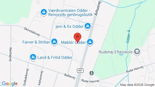Lokaler til leje i Odder - Foto fra Google Street View