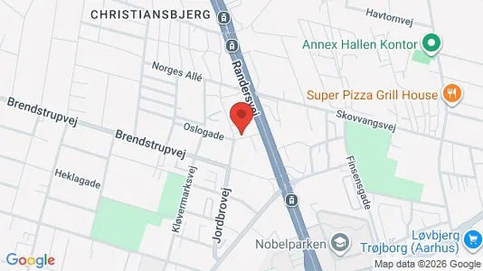 Commercial properties for rent i Aarhus N - kort over placeringen