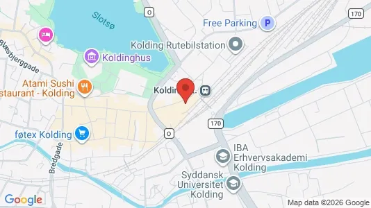 Gewerbeflächen zur Miete i Kolding - kort over placeringen