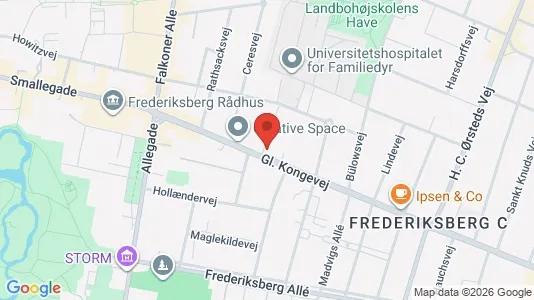 Commercial properties for rent i Frederiksberg C - kort over placeringen