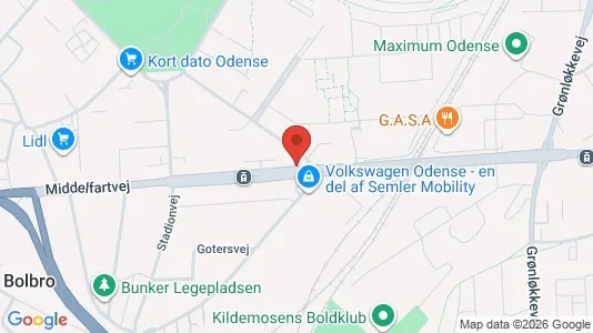 Lokaler til leje i Odense V - kort over placeringen