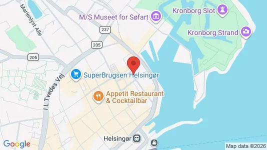 Commercial properties for rent i Helsingør - kort over placeringen