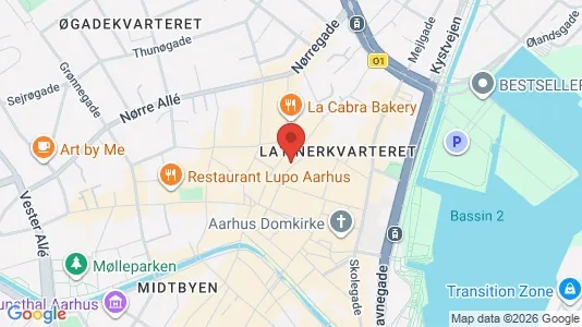 Commercial properties for rent i Aarhus C - kort over placeringen