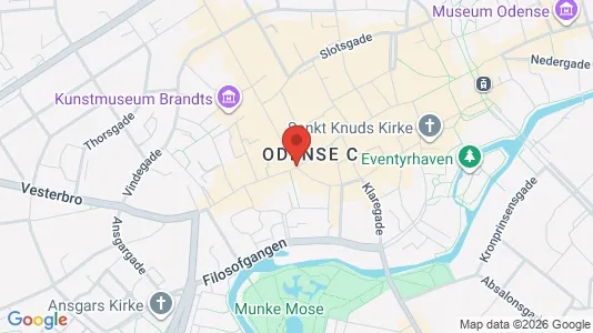 Liikekiinteistöt Vuokrattavana i Odense C - kort over placeringen
