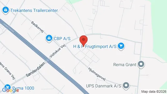 Gewerbeflächen zur Miete i Vejle - kort over placeringen