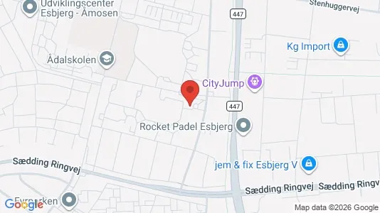 Commercial properties for rent i Esbjerg V - kort over placeringen