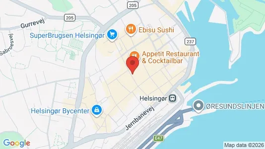 Commercial properties for rent i Helsingør - kort over placeringen