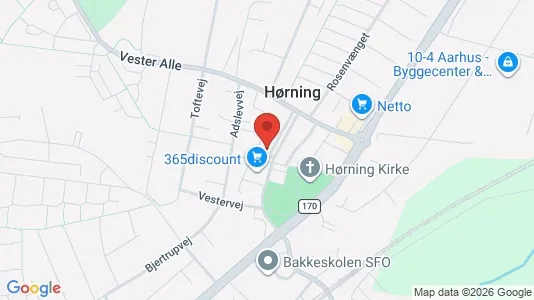 Nieruchomości komercyjne Do wynajęcia i Hørning - kort over placeringen