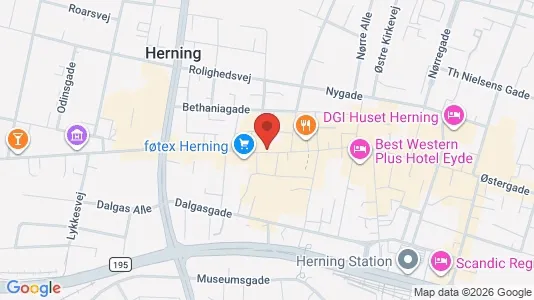 Lokaler til leie i Herning - kort over placeringen