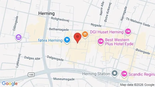 Bedrijfsruimtes te huur i Herning - kort over placeringen