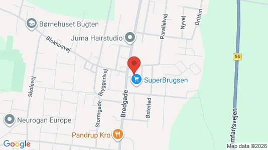 Propiedades comerciales En alquiler i Pandrup - kort over placeringen