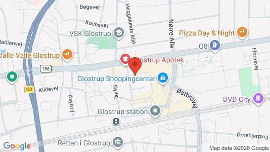 Gewerbeflächen zur Miete i Glostrup - kort over placeringen