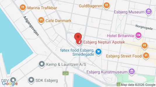 Liikekiinteistöt Vuokrattavana i Esbjerg - kort over placeringen