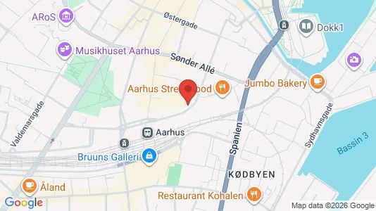 Lokaler til leje i Aarhus C - kort over placeringen