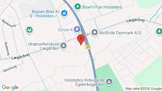 Liikekiinteistöt Vuokrattavana i Holstebro - kort over placeringen
