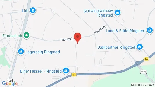 Lokaler til leje i Ringsted - kort over placeringen