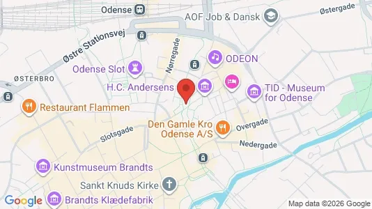Gewerbeflächen zur Miete i Odense C - kort over placeringen