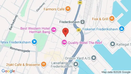 Lokaler til leje i Frederikshavn - kort over placeringen