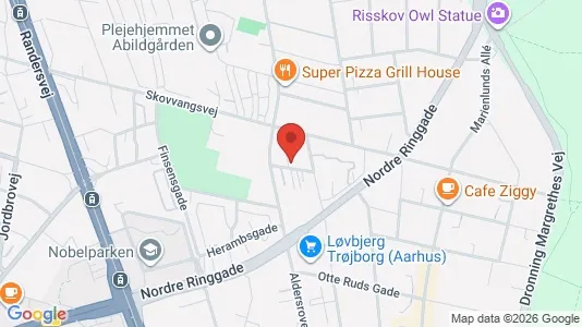 Commercial properties for rent i Aarhus N - kort over placeringen