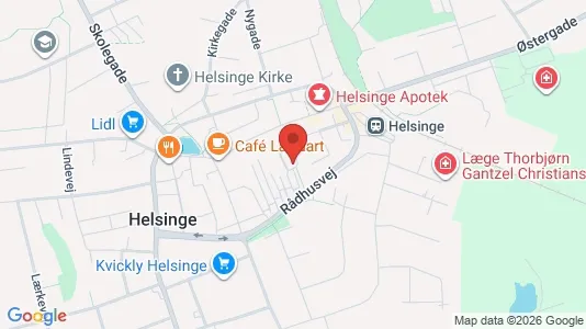 Commercial properties for rent i Helsinge - kort over placeringen