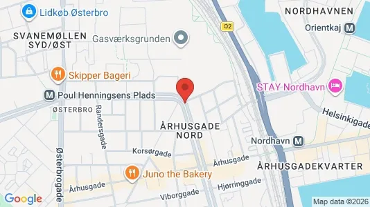 Commercial properties for rent i Østerbro - kort over placeringen