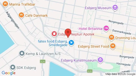 Nieruchomości komercyjne Do wynajęcia i Esbjerg - kort over placeringen