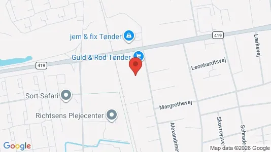 Lokaler til leje i Tønder - kort over placeringen