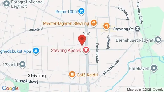 Commercial properties for rent i Støvring - kort over placeringen