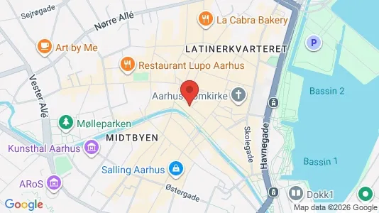 Lokaler til leje i Aarhus C - kort over placeringen