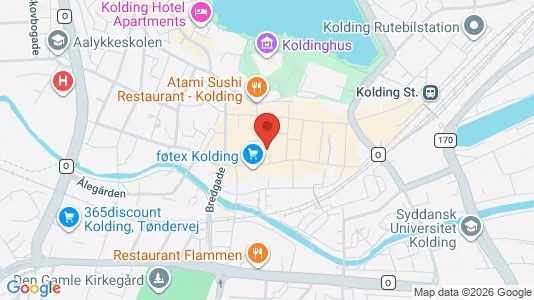 Gewerbeflächen zur Miete i Kolding - kort over placeringen
