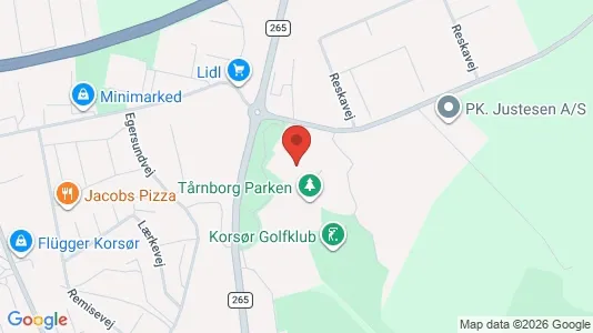 Commercial properties for rent i Korsør - kort over placeringen