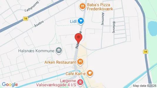 Commercial properties for rent i Frederiksværk - kort over placeringen