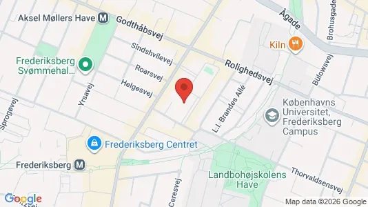 Commercial properties for rent i Frederiksberg - kort over placeringen