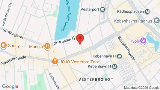 Commercial properties for rent i Vesterbro - kort over placeringen